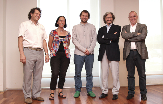 Fabián De La Fuente, Laura Malosetti, Tomás Saraceno, Carlos Ruta y Raúl Pieroni