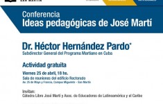 “Ideas pedagógicas de José Martí”, conferencia de Héctor Hernández Pardo