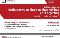 Nuevo encuentro del ciclo “Instituciones, políticas y políticas públicas en la Argentina”