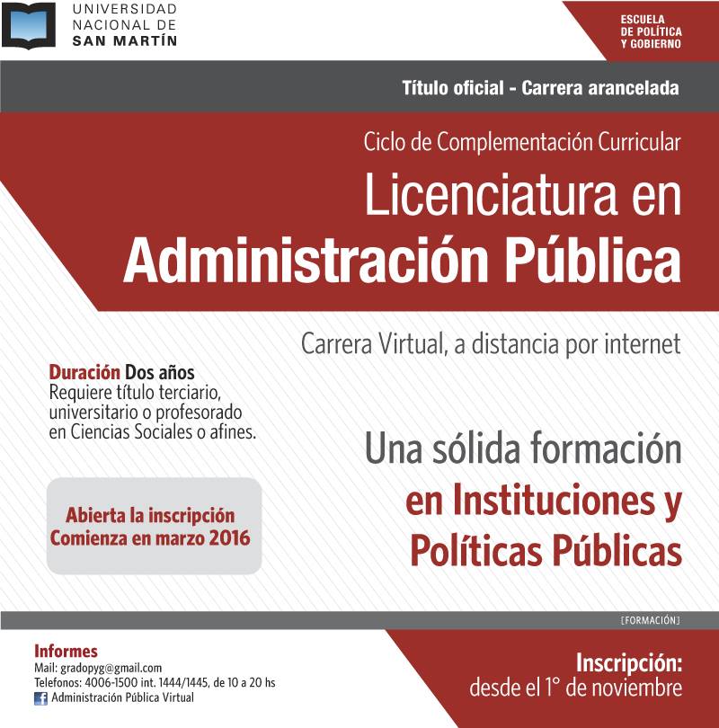Nueva Licenciatura virtual en Administración Pública » Noticias UNSAM