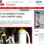Entrevista al inventor de “Solarmate”, en Diario Popular