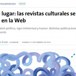 Martín Ale consultado sobre revistas culturales, en La Nación