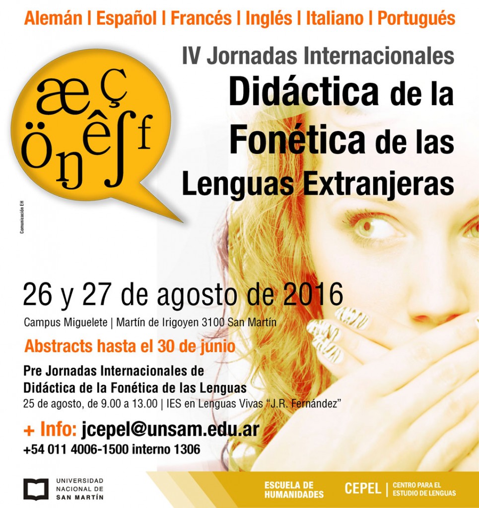 2016 Jornadas FONETICA flyer