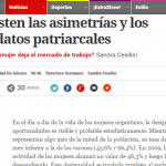 Columna de Sandra Cesilini en Clarín sobre la mujer en el mercado laboral