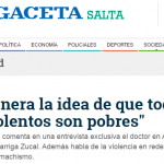 Entrevista a José Garriga Zucal en <i>La Gaceta</i>