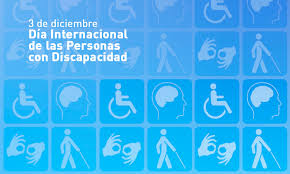 3 de Diciembre Día Internacional de la Personas con Discapacidad. En la imagen, distintos logotipos referenciando la Heterogeneidad en la Discapacidad. Personas sorda, ciega, hipoacúsicas, con discapacidad intelectual y motora.