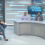 Alejandro Grimson y Pablo Semán en el programa televisivo <i>50 minutos</i>