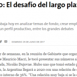Nota en <i>La Nación</i> sobre Argentina 2030, grupo al que pertenece José Barbero