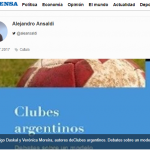 Reseña de <i>Clubes argentinos. Debates sobre un modelo</i> en <i>La Prensa</i>