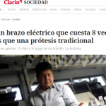<i>Clarín</i> entrevistó al alumno de la UNSAM que creo un brazo electrónico