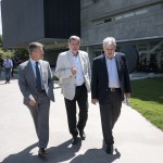 El ministro de Ciencia bonaerense recorrió la UNSAM junto con el rector Carlos Greco