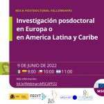 Investigación postdoctoral en Europa o en América Latina y el Caribe con MSCA PF (ES & PT)