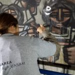 Restauración: el mural de un reconocido artista al que el Centro Tarea de la Escuela de Arte y Patrimonio le devuelve la vida
