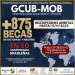 El Grupo de Cooperación Internacional de las Universidades Brasileñas – GCUB se complace en anunciar el Programa de Movilidad Internacional GCUB – GCUB-Mob.