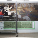 <em>Mascarones de proa</em>, otro mural de Quinquela restaurado por la UNSAM